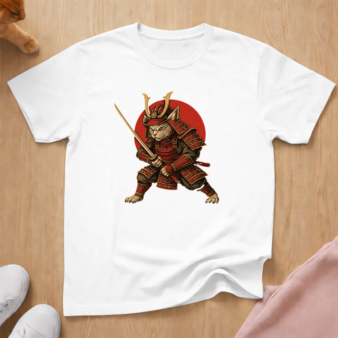 Samurai cat T-shirt