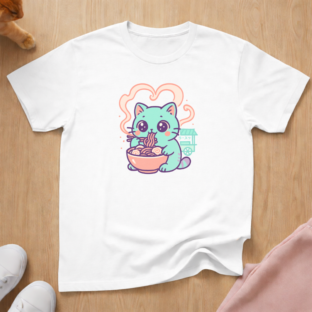 Cute cat ramen cat T-shirt