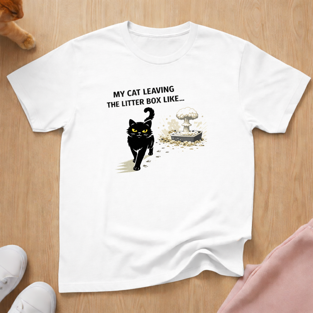 Leaving the litter box (Dark) T-shirt