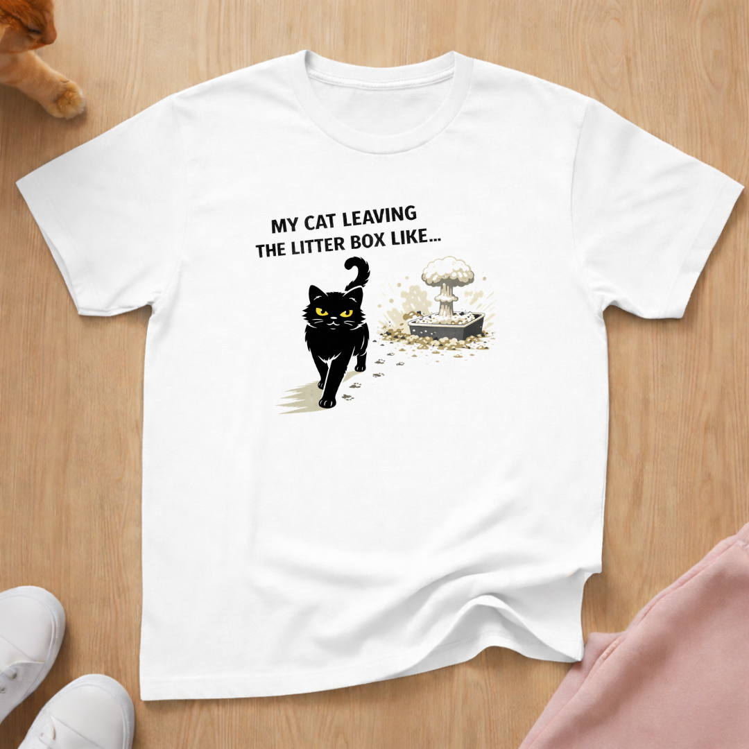Leaving the litter box (Dark) T-shirt