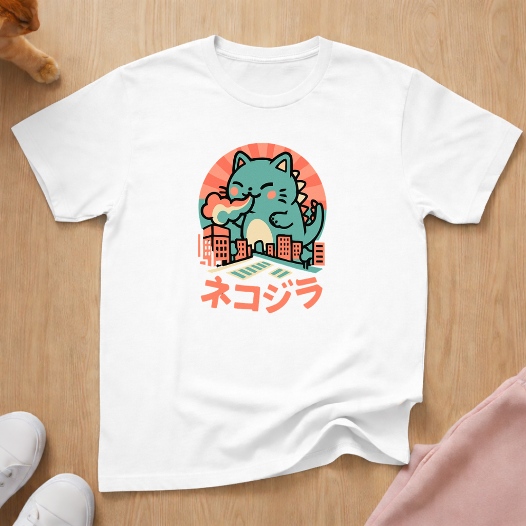 Cute Kaiju cat T-shirt