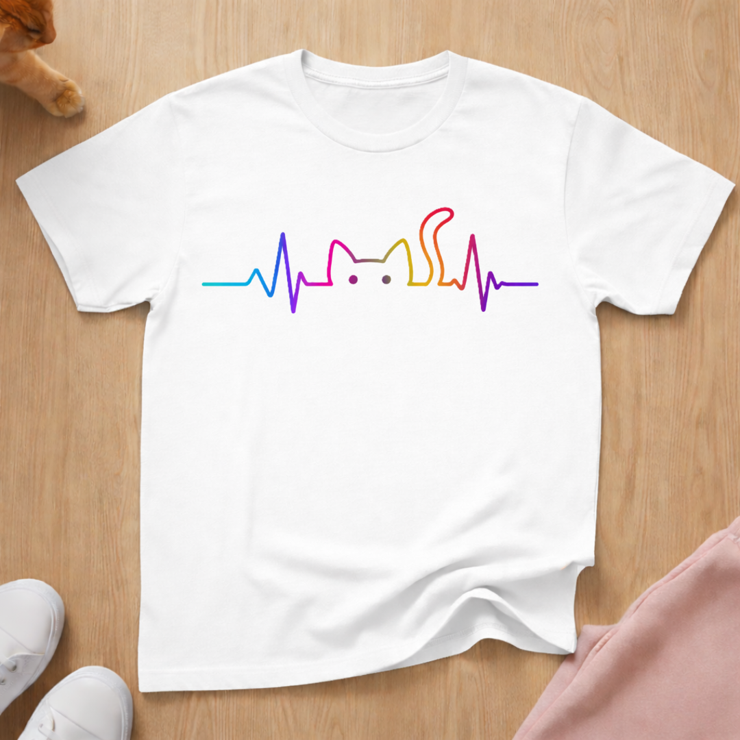 Cat EKG T-shirt