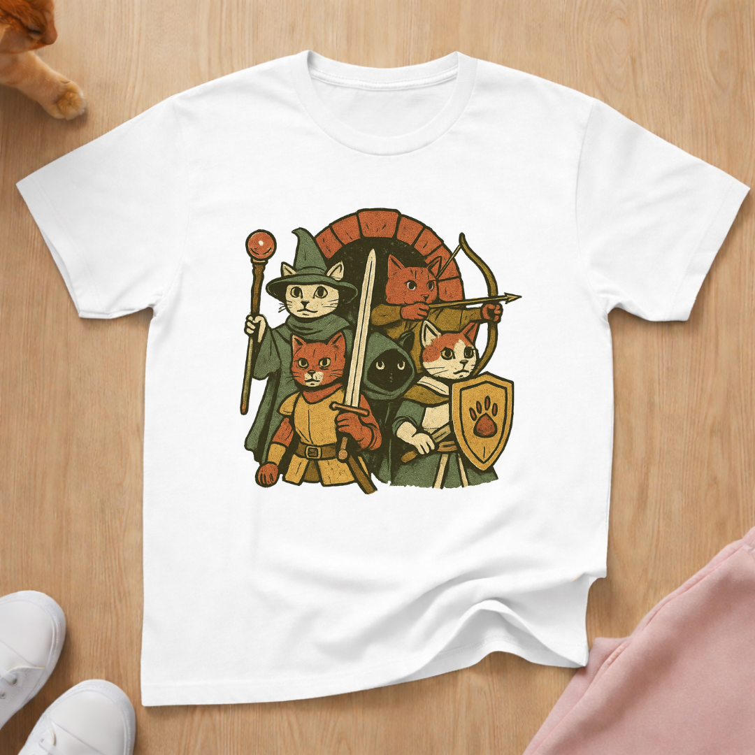 Cat DnD party cat T-shirt