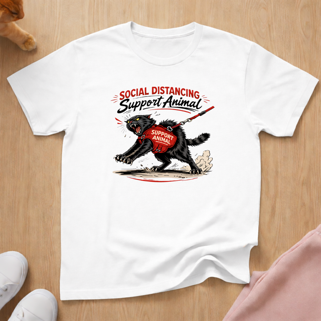 Social distancing support animal T-shirt