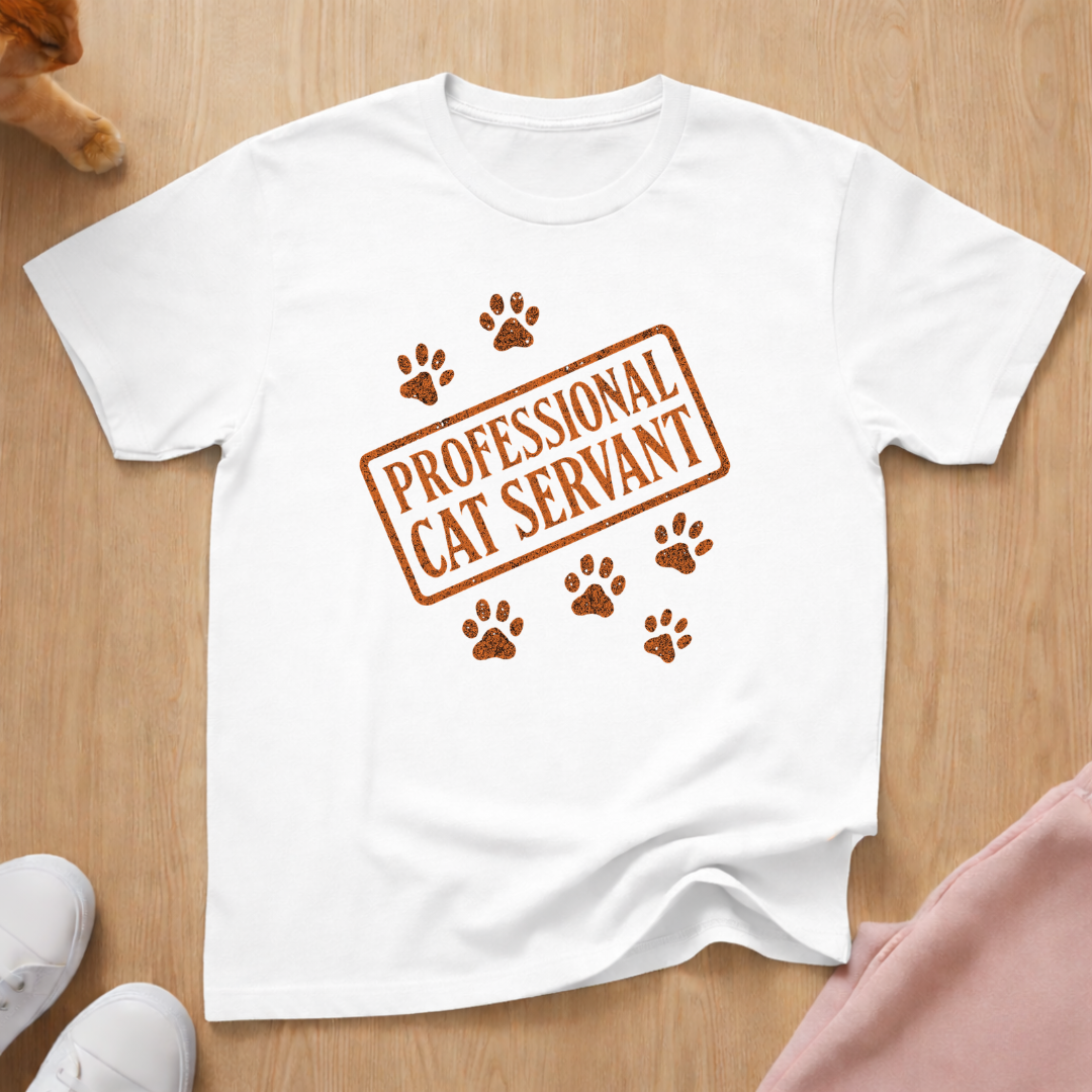 Professional cat servant T-shirt cat